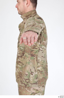  Photos Army Man in Camouflage uniform 10 Army Camouflage hand jacket upper body 0001.jpg